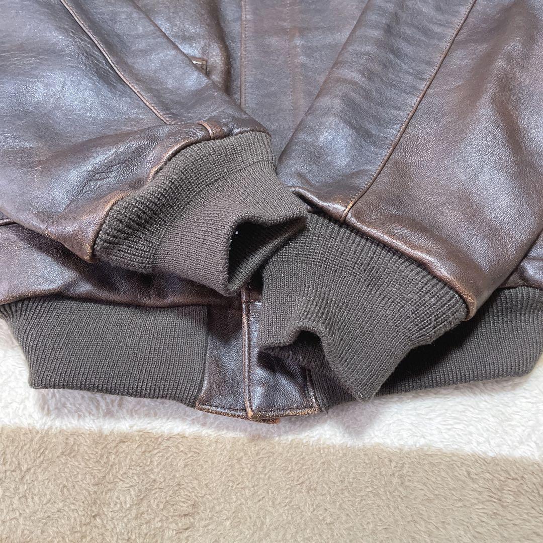 A-2 フライトジャケット 40R ブラウン　羊革