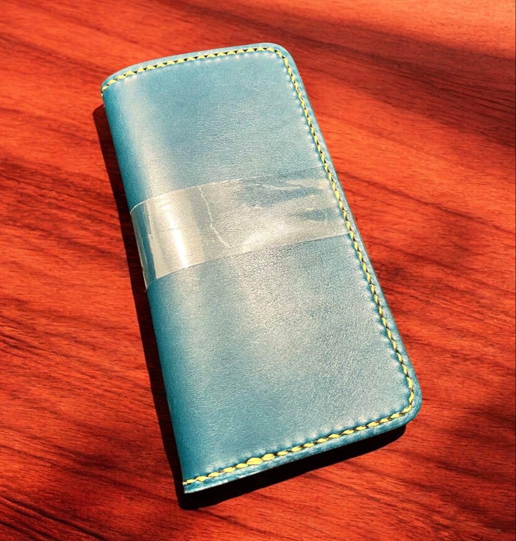 Gravy Leather 長財布 新喜皮革コードバン 真鍮フェザー ウォレット