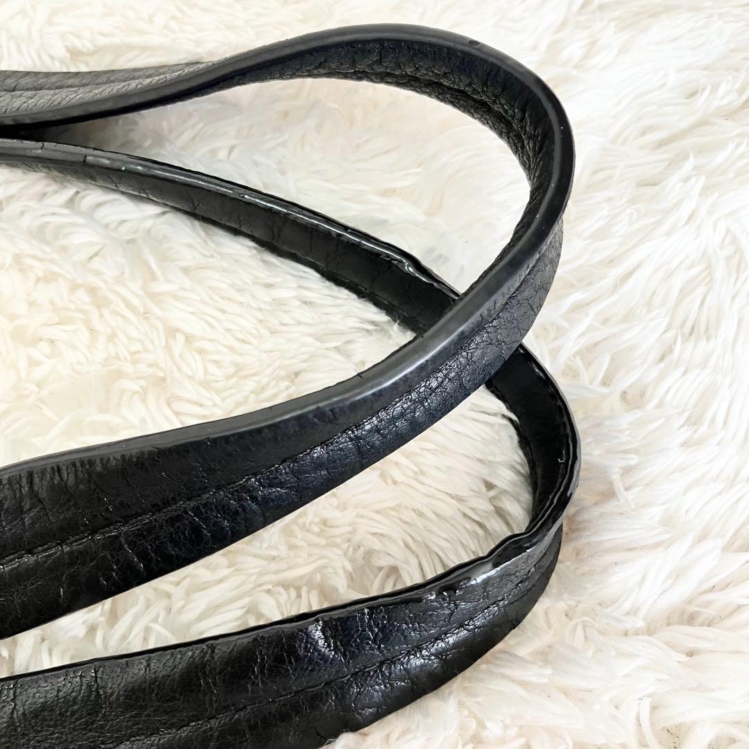 ヒューゴボス　メンズ　トートバッグ　シボ革　ブラック　肩掛け　A4収納可