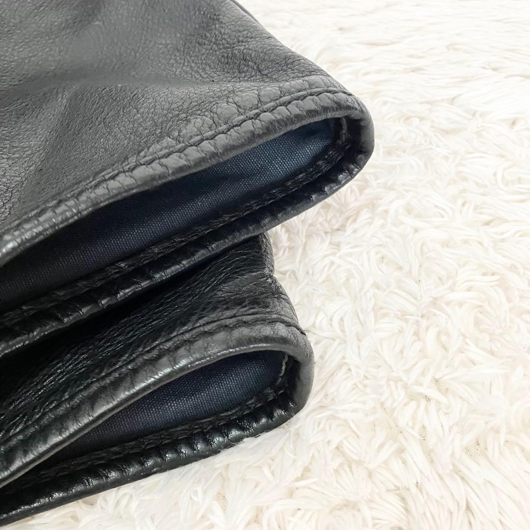 ヒューゴボス　メンズ　トートバッグ　シボ革　ブラック　肩掛け　A4収納可