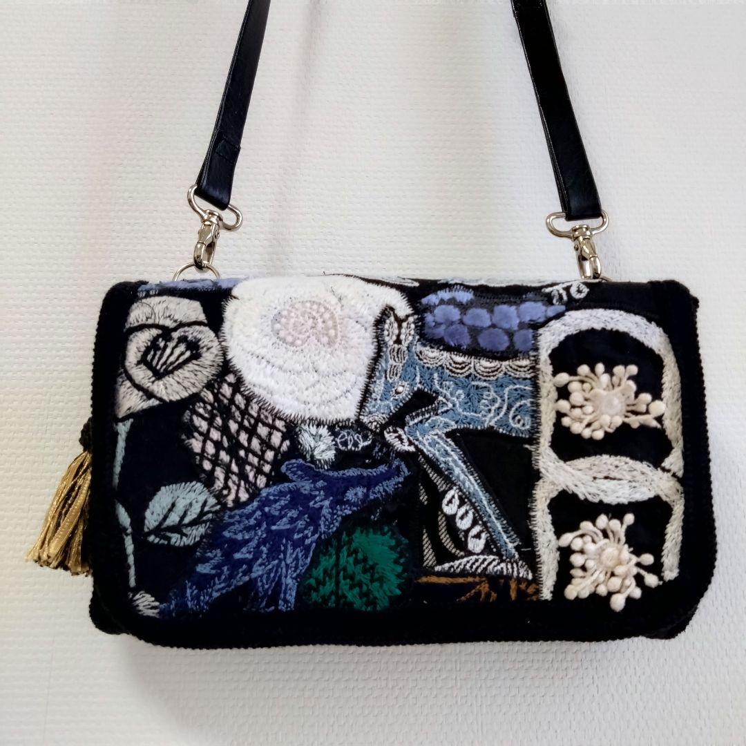 【ミナペルホネン】ハンドメイド　ポーチ　ポシェット　マルチケース　クラッチバッグ