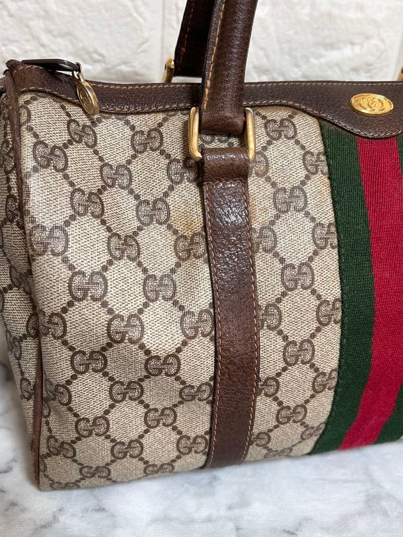 GUCCIオールドグッチ　シェリーライン　ミニボストン　ハンドバッグ