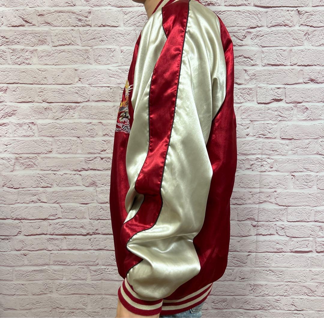 【☆破格のオーバーサイズ☆】極美品 一心如鏡 スカジャン 5L 赤 超激レア