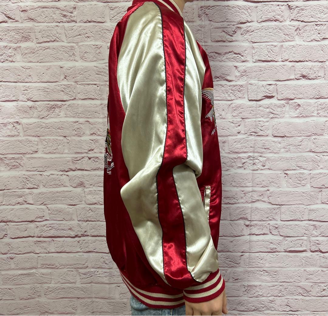 【☆破格のオーバーサイズ☆】極美品 一心如鏡 スカジャン 5L 赤 超激レア