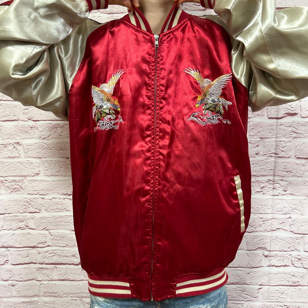 【☆破格のオーバーサイズ☆】極美品 一心如鏡 スカジャン 5L 赤 超激レア