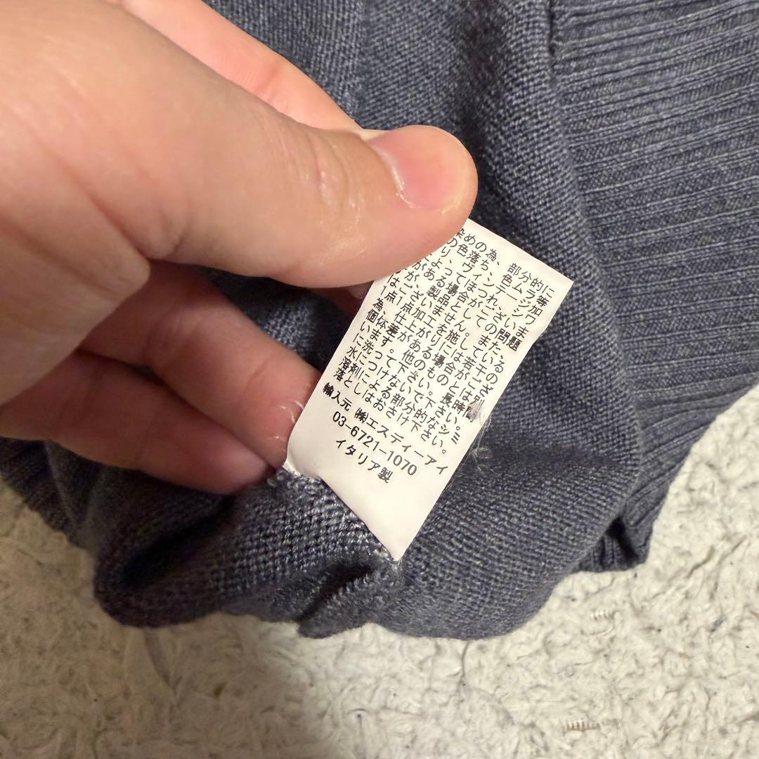 近年極美品Lサイズ相当　グランサッソ　タートルネックセーター　イタリア製　グレー
