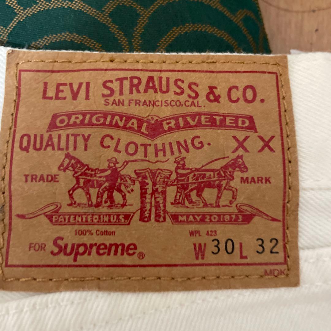 Supreme ホワイト デニムパンツ W30 L32