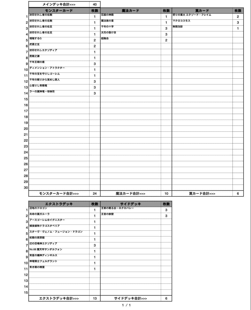 kuren様 オーダーメイド 遊戯王 デッキ作成