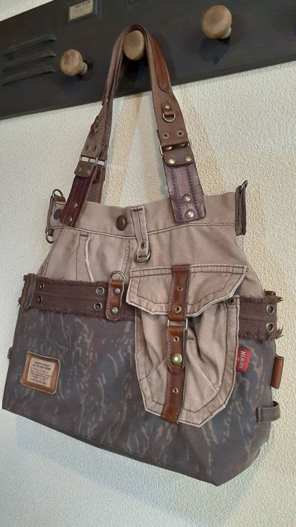 デニムリメイク★★★ MILITARY VINTAGE トートショルダー&腰袋付