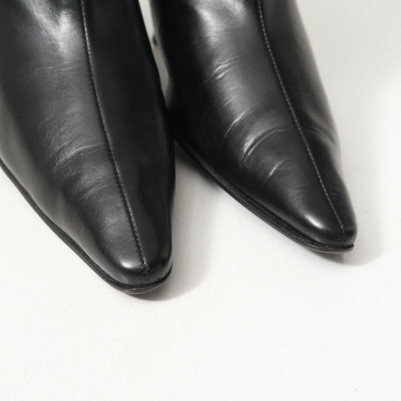 美品 サルヴァトーレ フェラガモ ロングブーツ ガンチーニ 黒 4C 本革