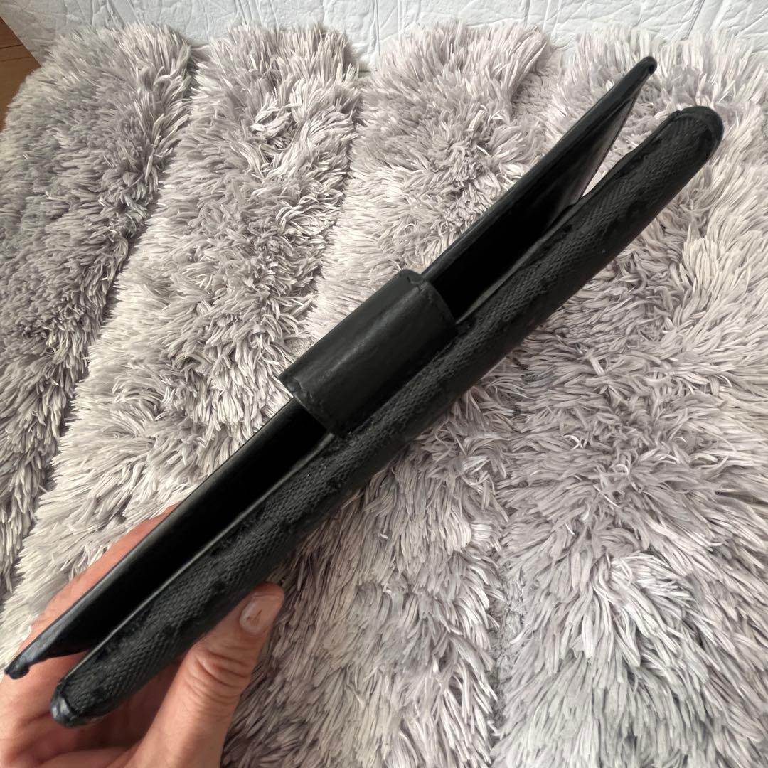 グッチ　GGキャンバス ブラック　ロゴプレート　長財布　メンズ