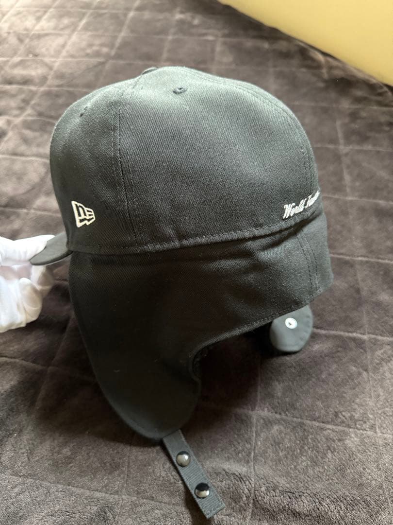 supreme Earflap New Era cap キャップ 黒 7 5/8