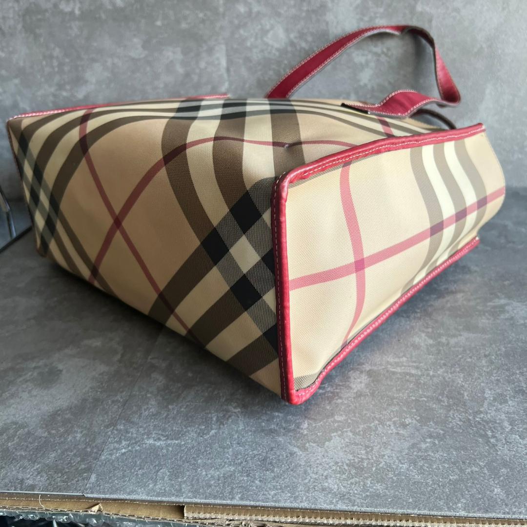⭐️BURBERRY⭐️バーバリー トートバッグ ノバチェック レッド