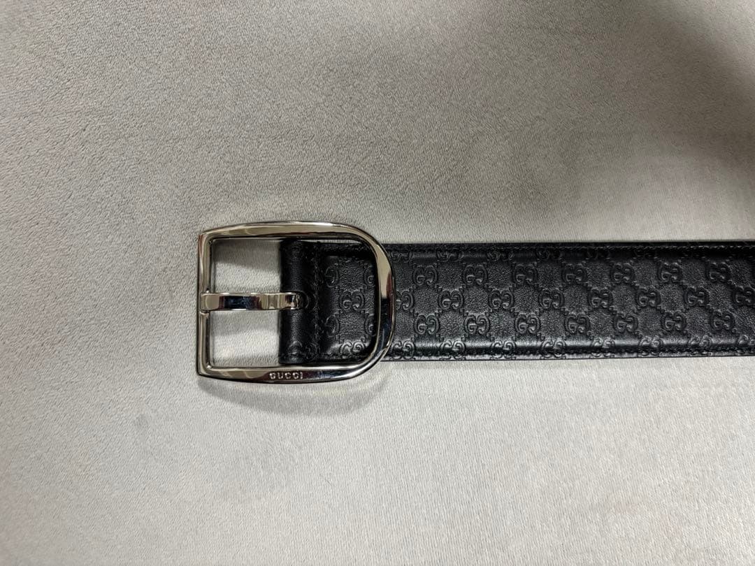 GUCCI ブラックレザー ベルト