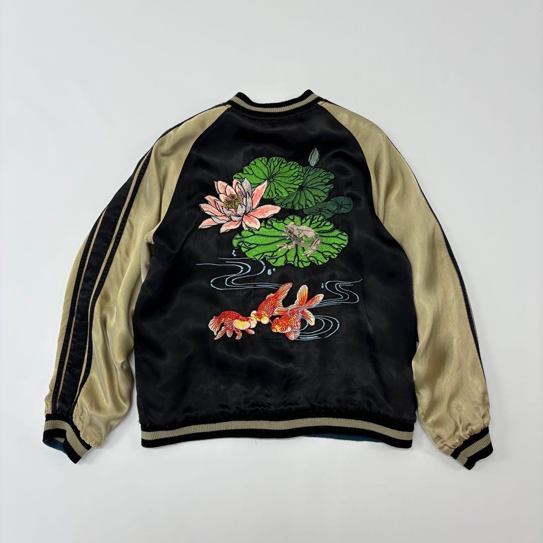 花旅楽団 SCRIPT スプリクト リバーシブル スカジャン 刺繍 サイズ L