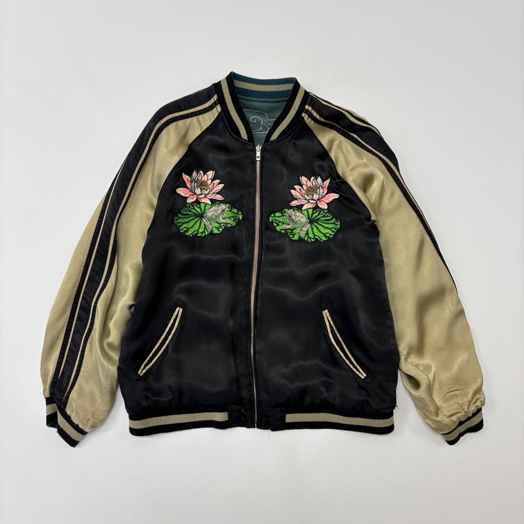 花旅楽団 SCRIPT スプリクト リバーシブル スカジャン 刺繍 サイズ L