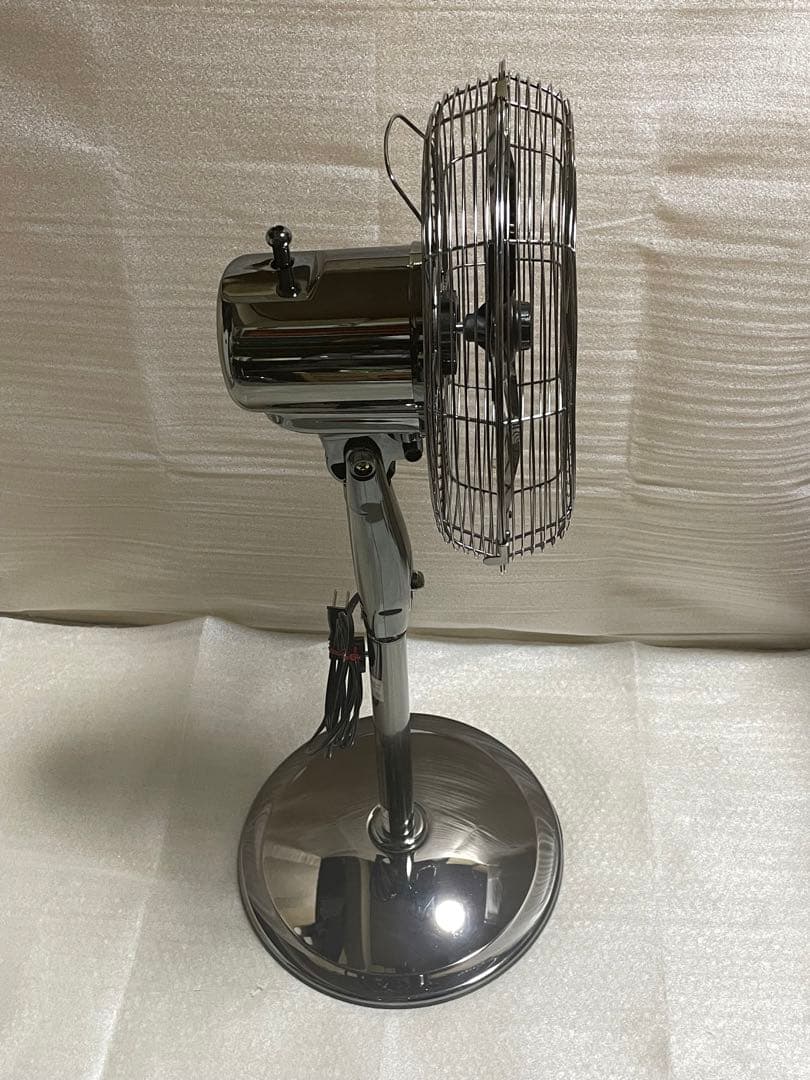 山善 メタル 扇風機 リビングファン ガンメタリック レトロ アンティーク 美品