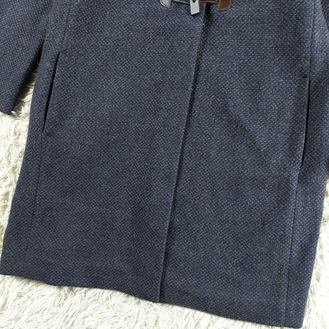 美品 大きめ ファビアナフィリッピ カシミヤレザートグル ツイードダッフルコート