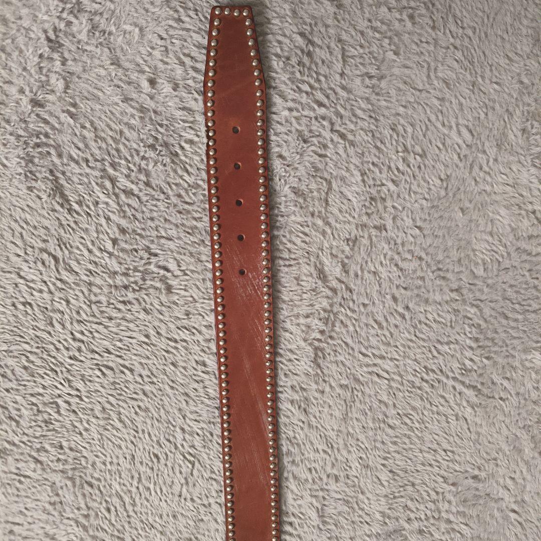 ホワイトハウスコックス　ブラウン　レザースタッズベルト WHC 32 検 HTC