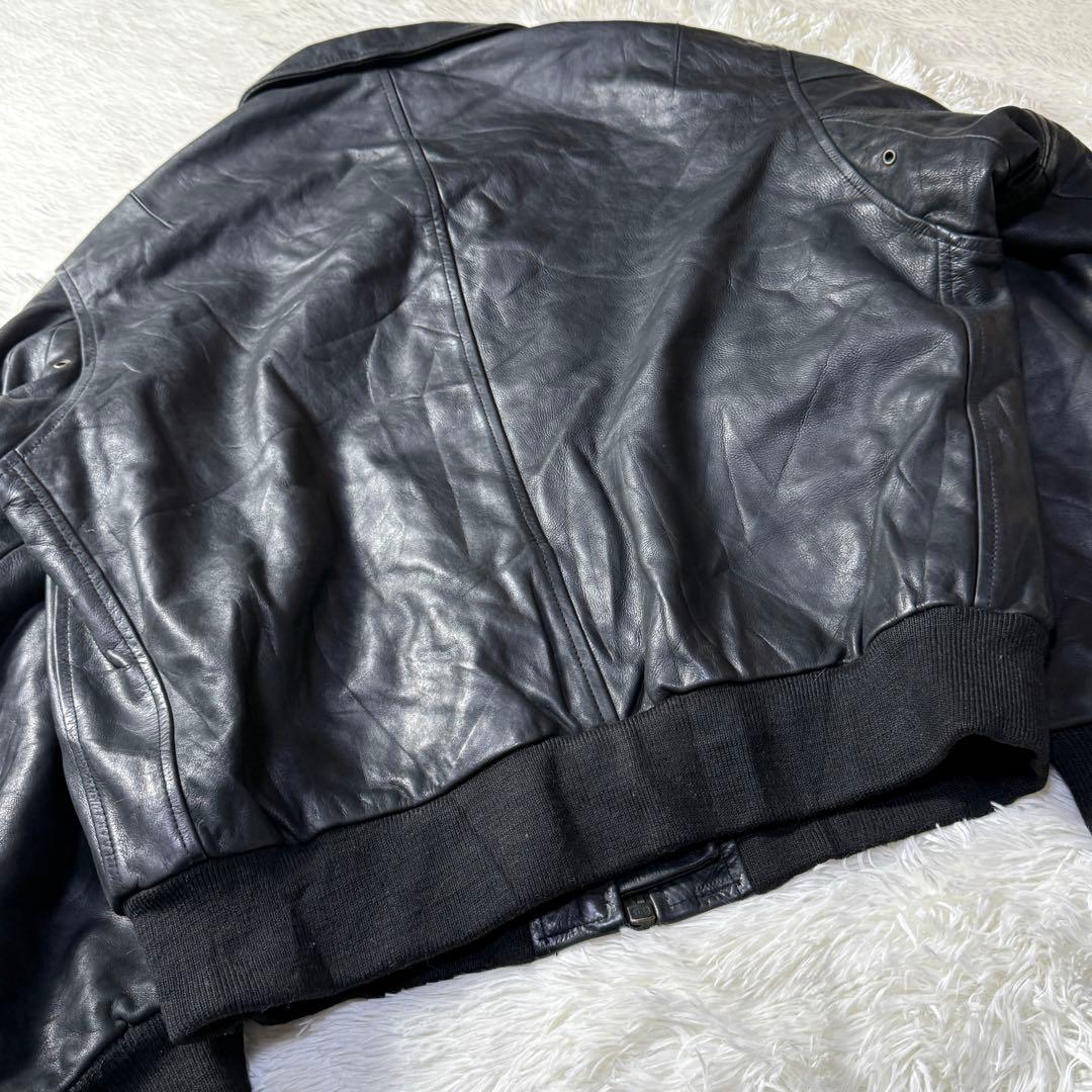 【90s】REDSKINS レザー フライトジャケット XL フランス空軍仕様