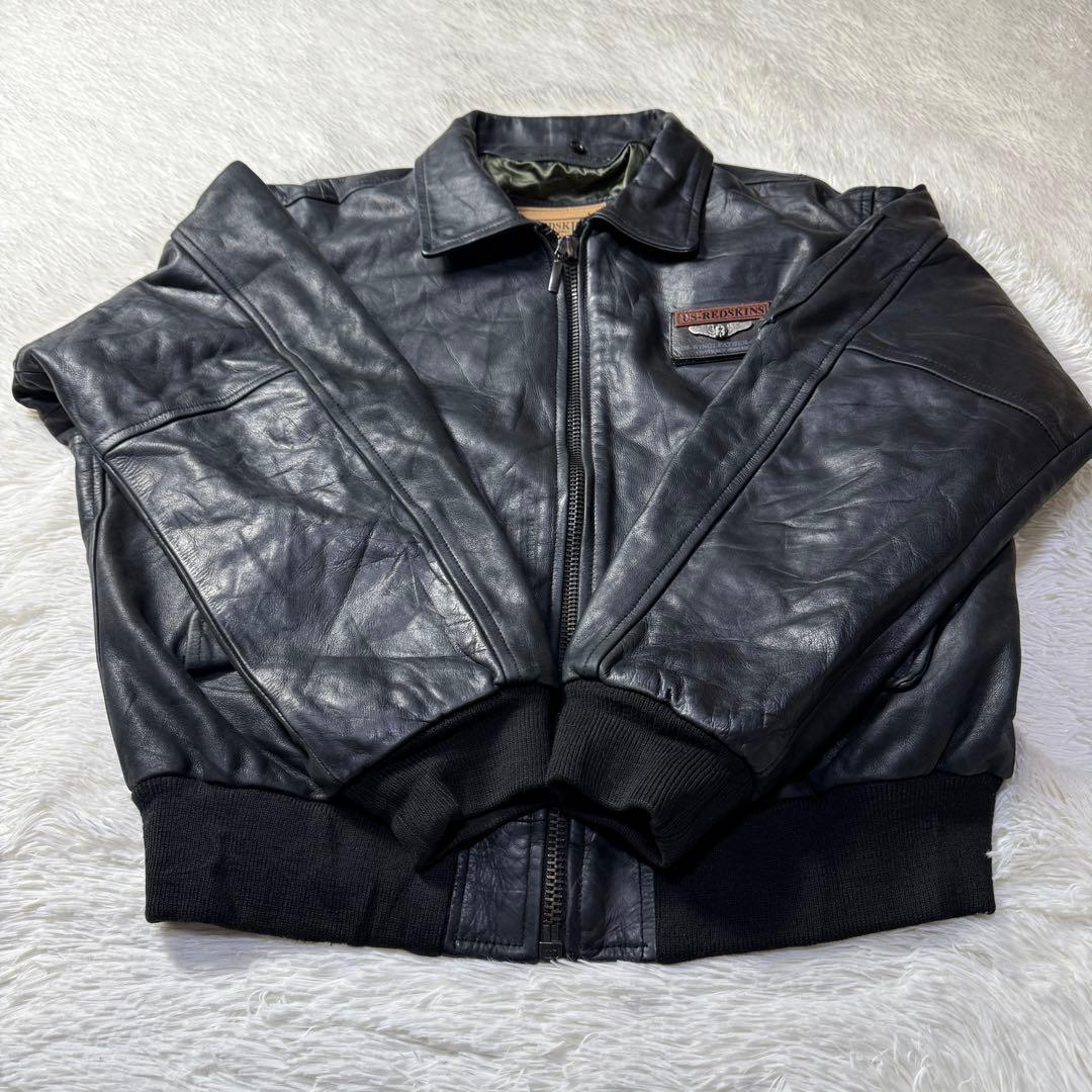 【90s】REDSKINS レザー フライトジャケット XL フランス空軍仕様