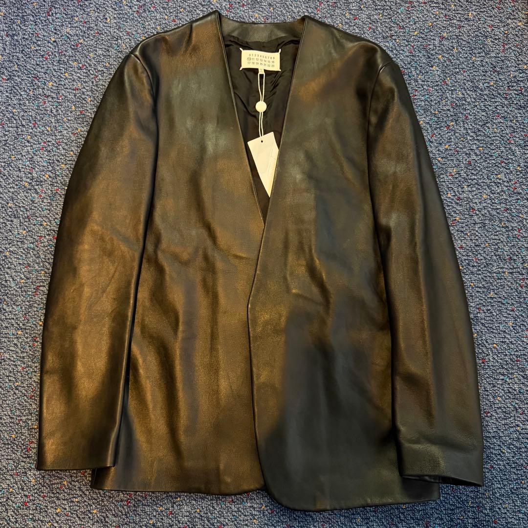 Maison Margiela メゾンマルジェラ レザー　ノーカラージャケット