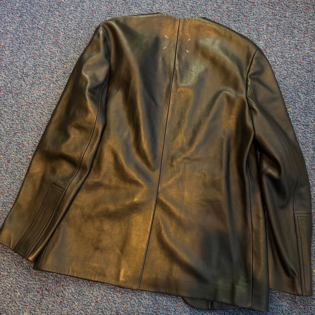 Maison Margiela メゾンマルジェラ レザー　ノーカラージャケット