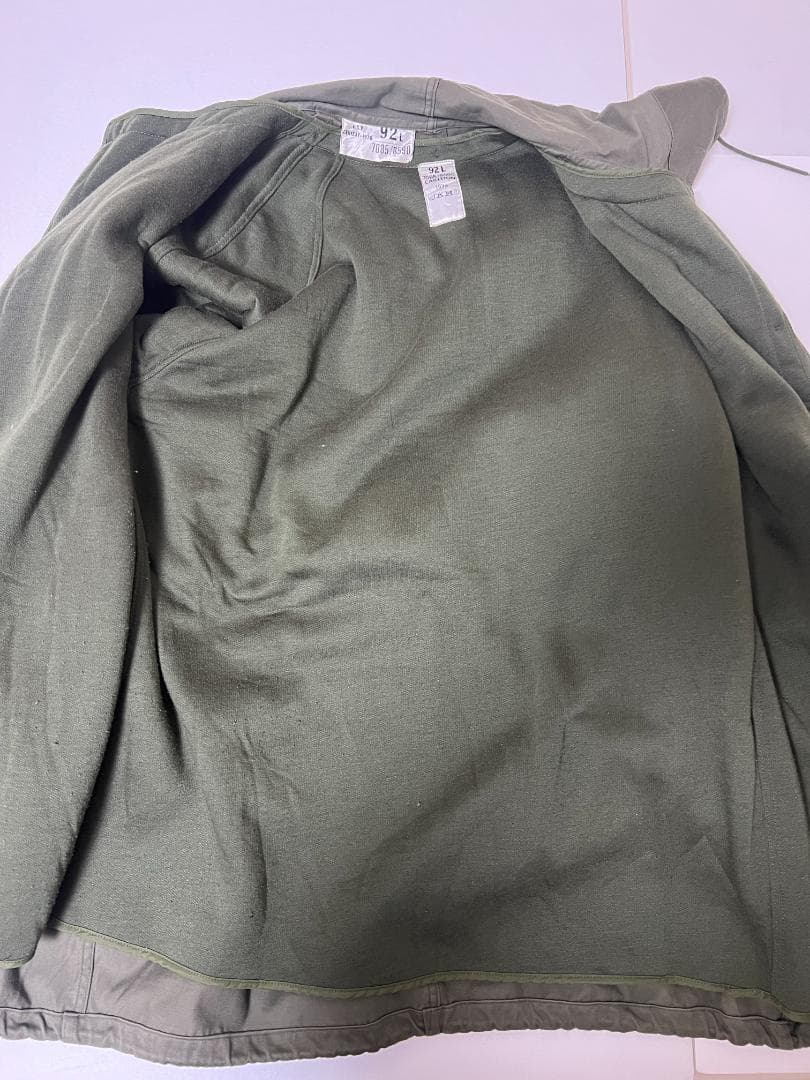 フランス軍 実物 後継パーカーコート 92L ライナー付 オリーブ