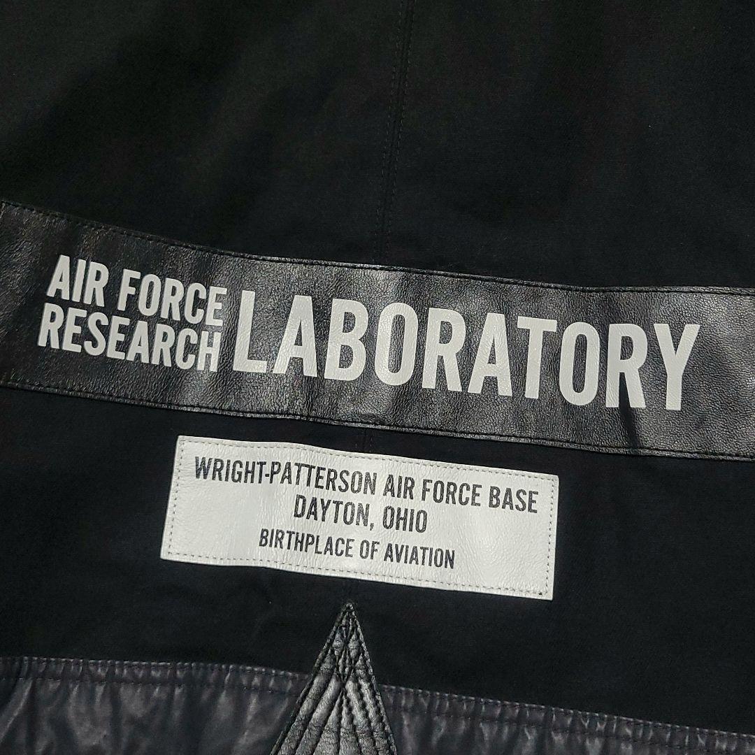 【極美品】AVIREX　アーミーメカニックジャケット レザージャケット 羊革 黒