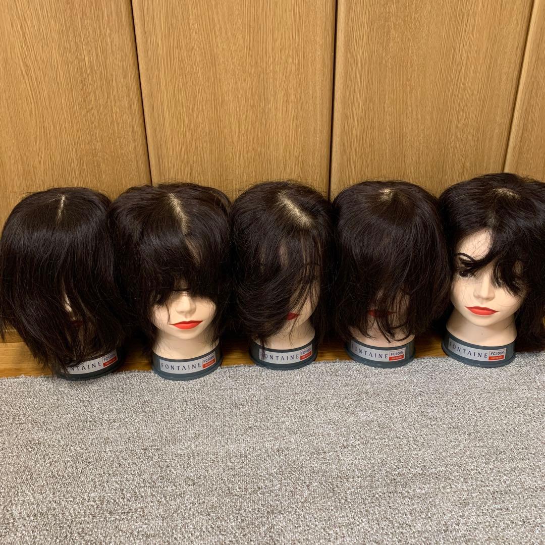 カットウィッグ　練習用　まとめ売り　12体