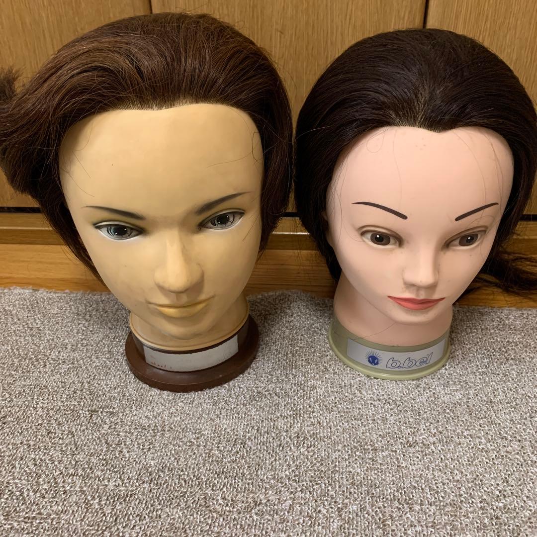 カットウィッグ　練習用　まとめ売り　12体