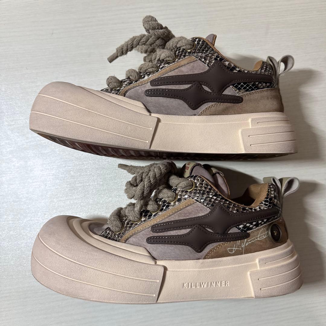 KILLWINNER キルウィナー　厚底スニーカー　ブラウン　正規品　値下げ不可