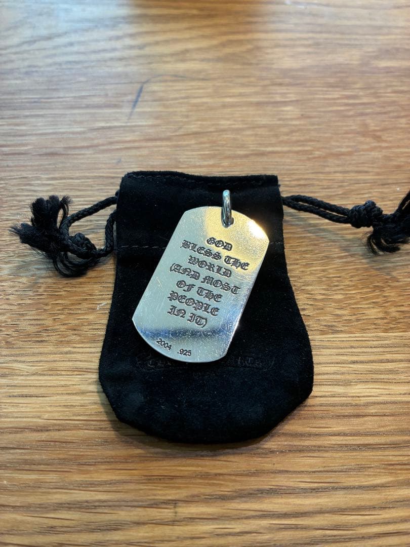 本日限定　クロムハーツ ゴッドブレスワールド ドッグタグ(ケース付)