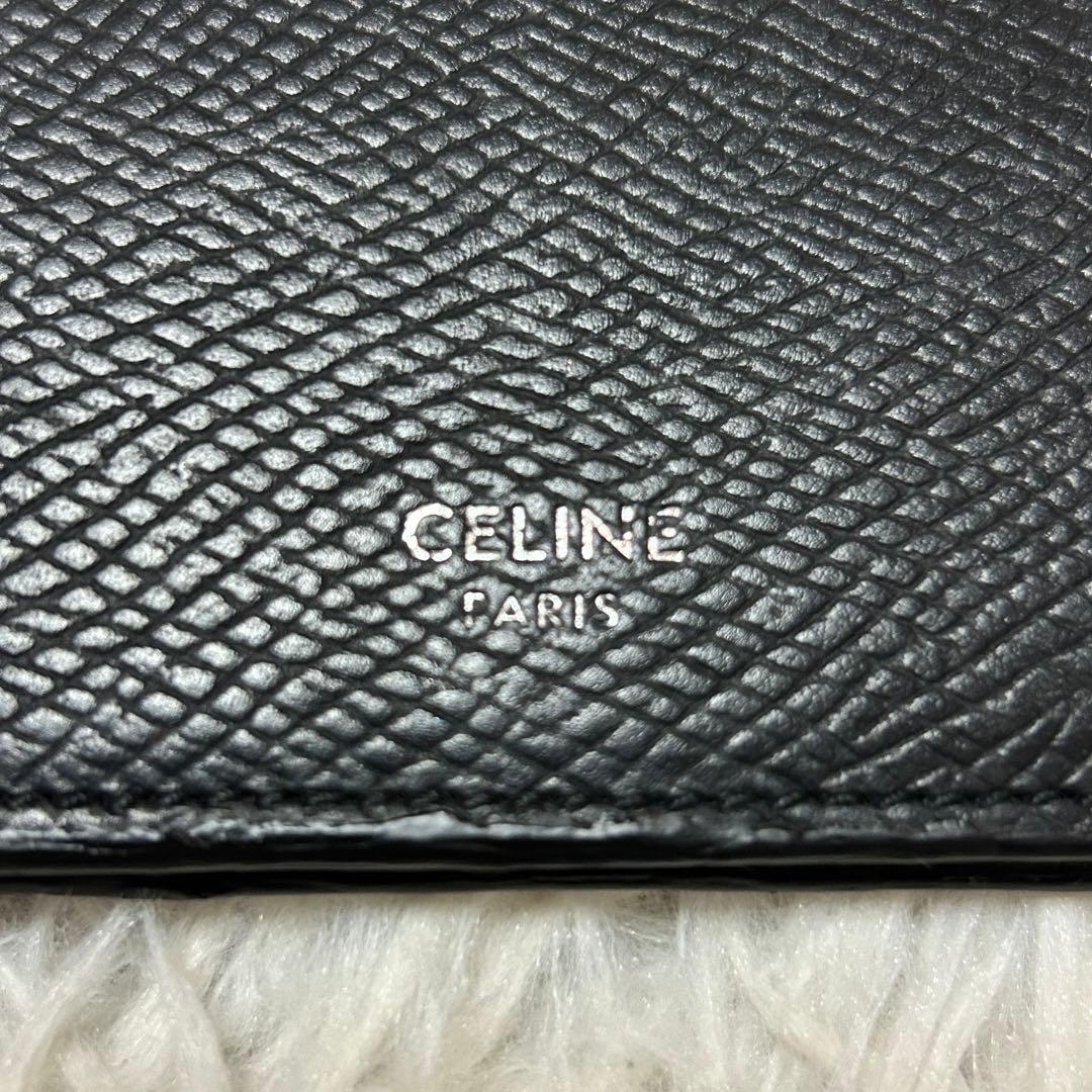 ⭐️美品⭐️セリーヌ マネークリップ ブラック グレインレザー メンズ 折り財布