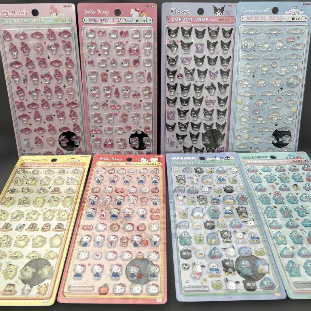 【国内正規品】 サンリオ ボンボンドロップシール ミニ　コンプリート