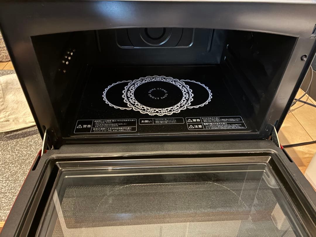 美品　TOSHIBA 多機能電子レンジ 赤　ER JZ5000 2021年製