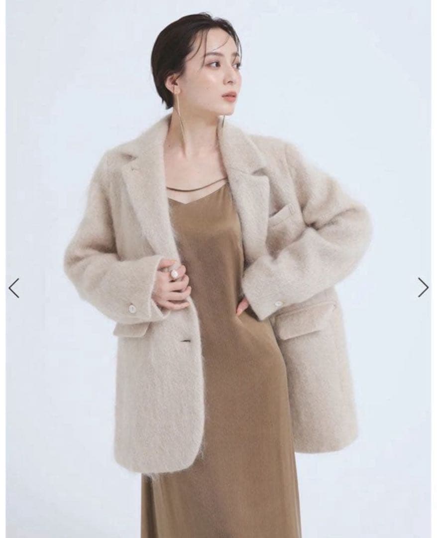 anuansアニュアンスモヘアシャギーテーラードジャケット未使用！ウールリッチ