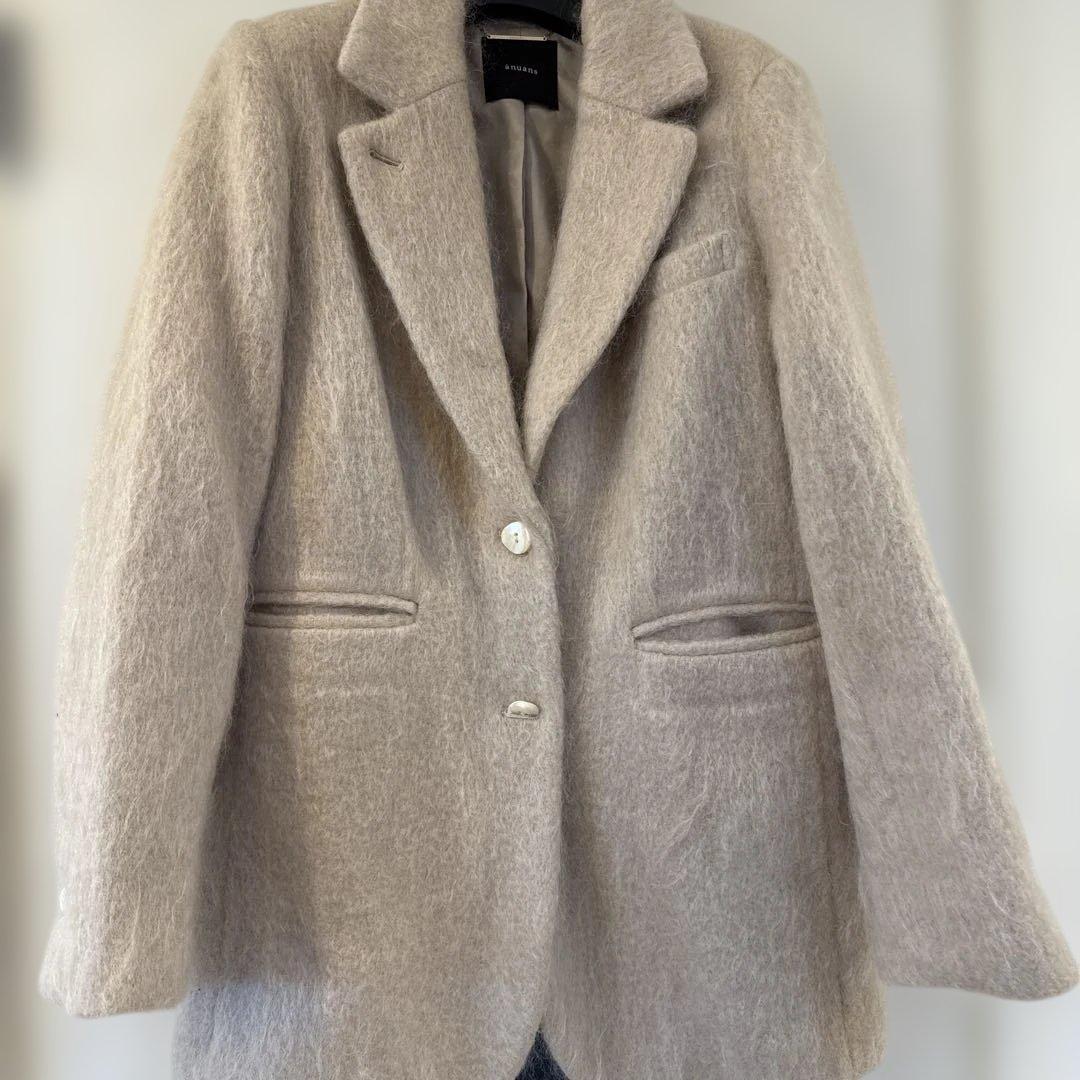 anuansアニュアンスモヘアシャギーテーラードジャケット未使用！ウールリッチ