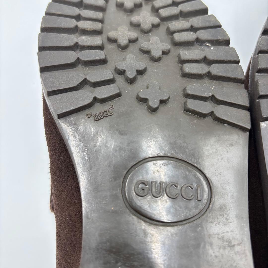 GUCCI グッチ ホースビット スエード ローファー 約23㎝ ブラウン