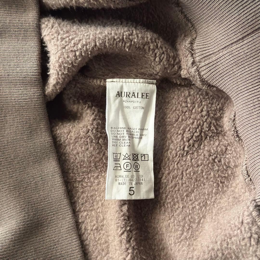 トップス AURALEE / SMOOTH SOFT SWEAT P/O PARKA