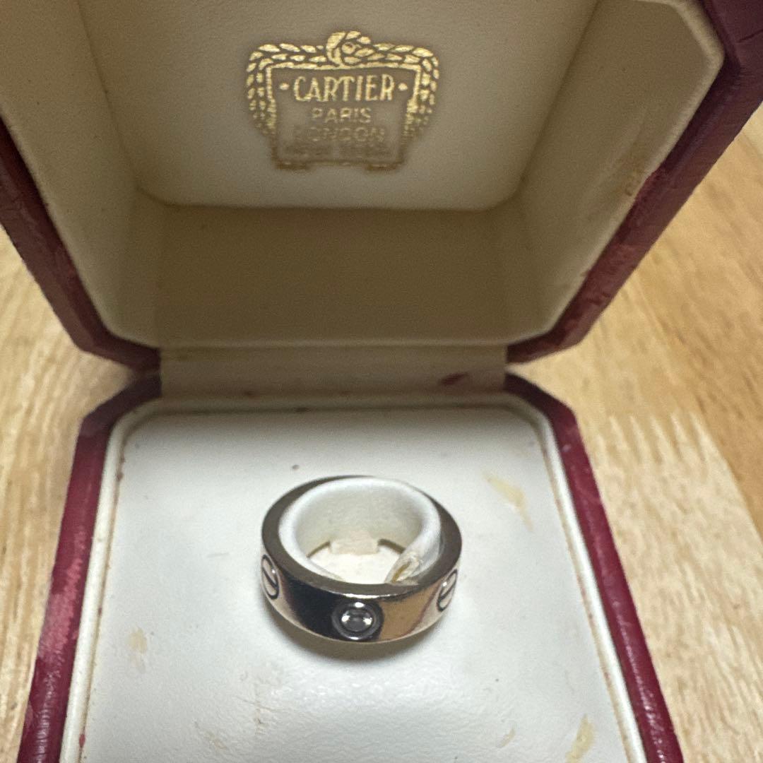 カルティエCartierラブリング　K18WG(750) 9号