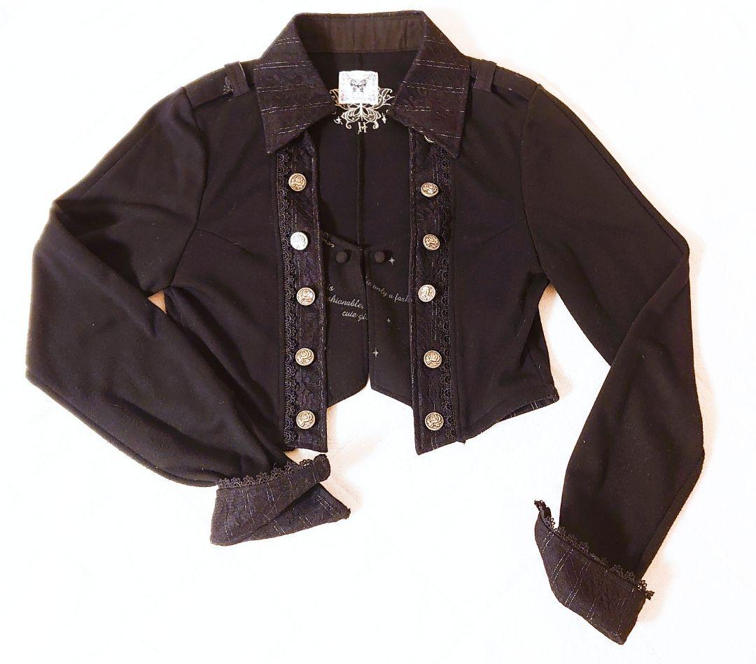 Honey 黒 クロップドジャケット h.NAOTO