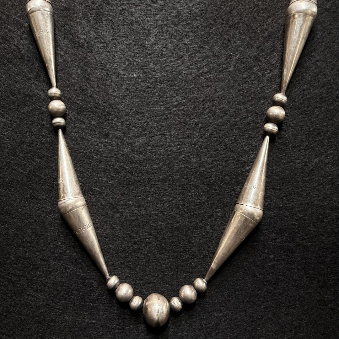 超希少 Navajo ナバホパール ロングネックレス インディアンジュエリー B