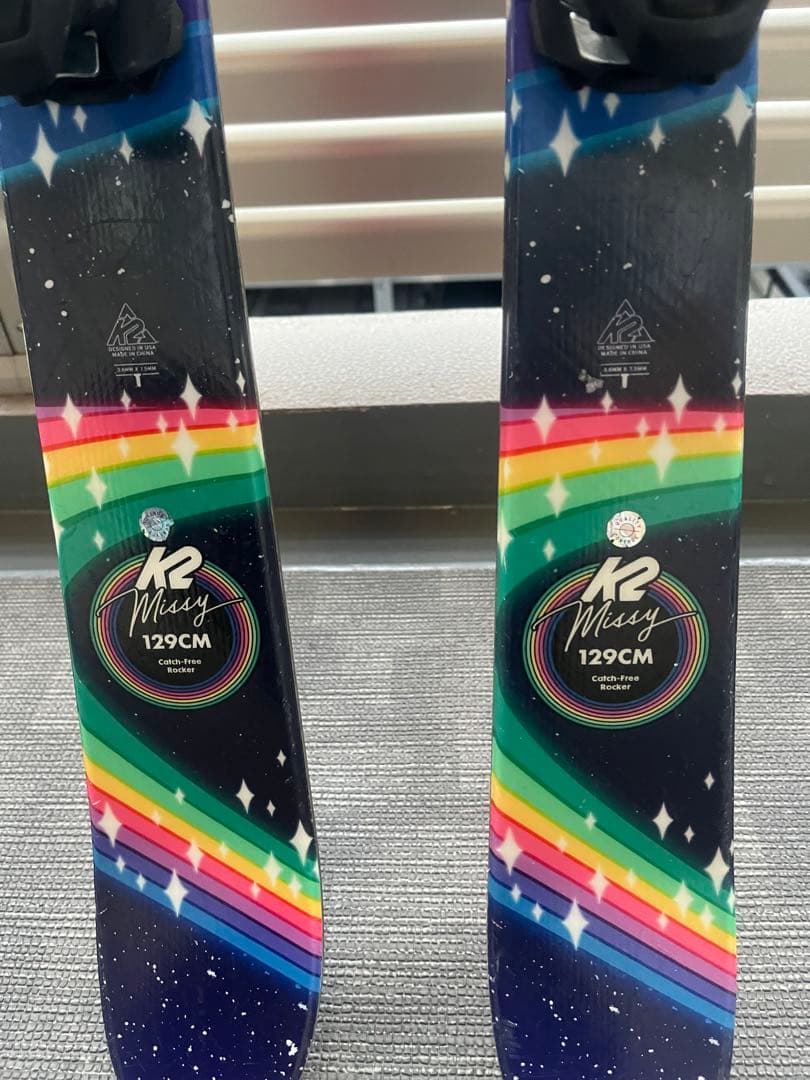 【お値引中】K2 Missy ジュニアスキー 129CM ビンディング付き