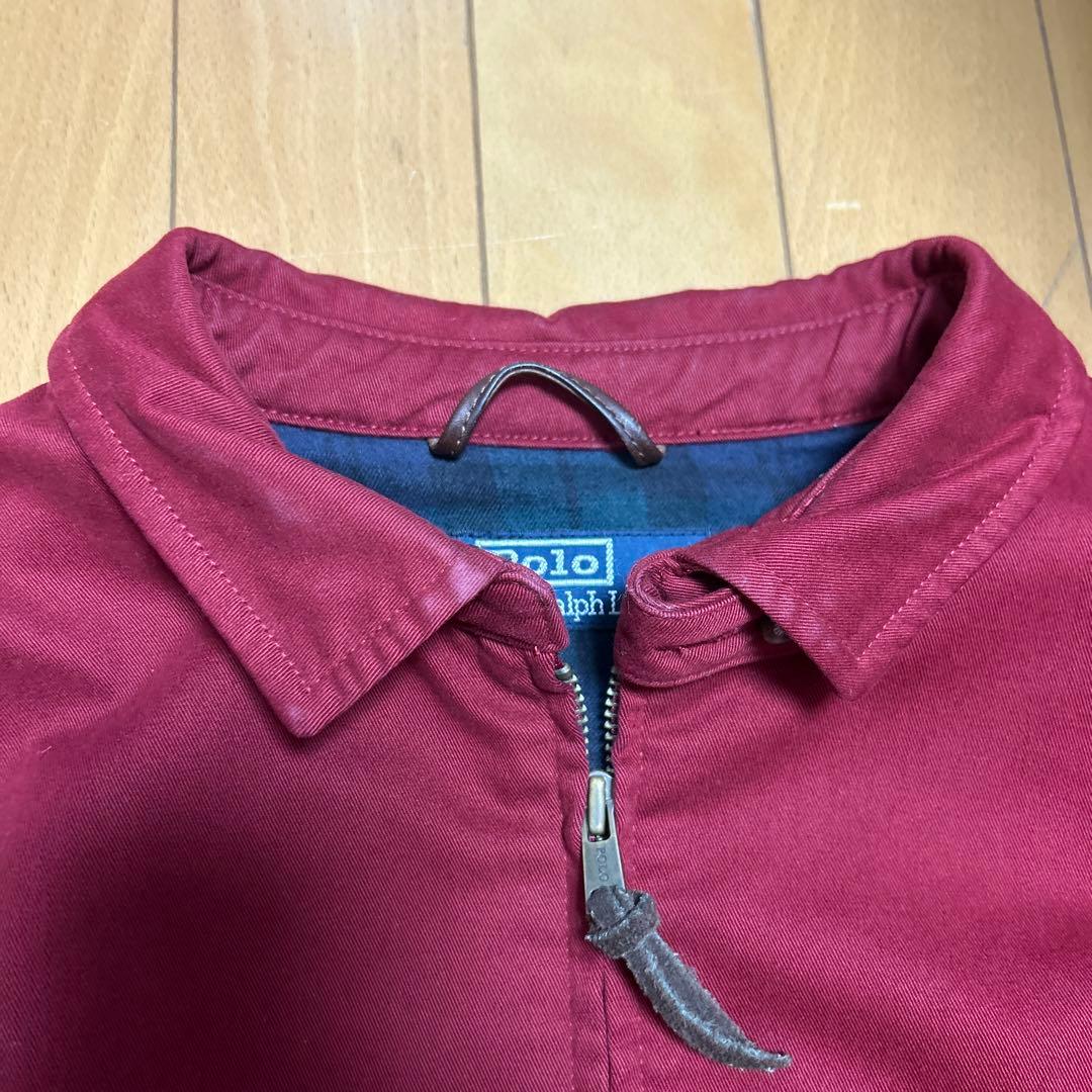 90s POLO RALPH LAUREN スウィングトップ 赤M 短丈