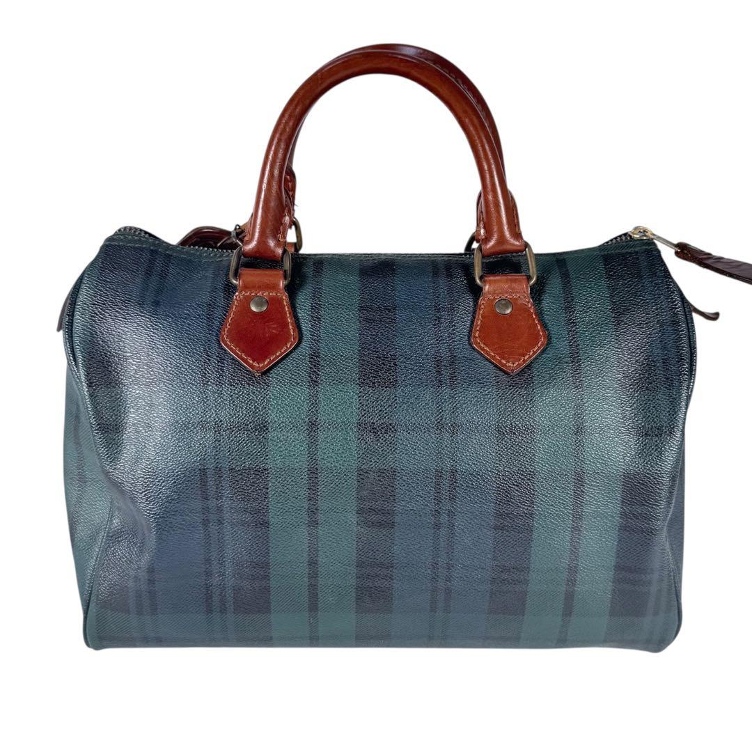 【美品】RALPH LAUREN ラルフローレン　チェック　ミニボストンバッグ