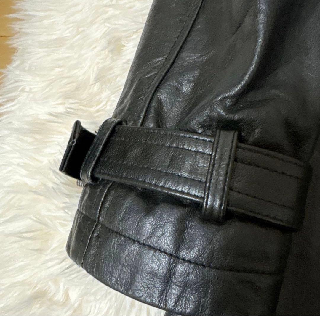 TORNADO MART 本革 レザーロングコート ベルト付き　希少モデル M