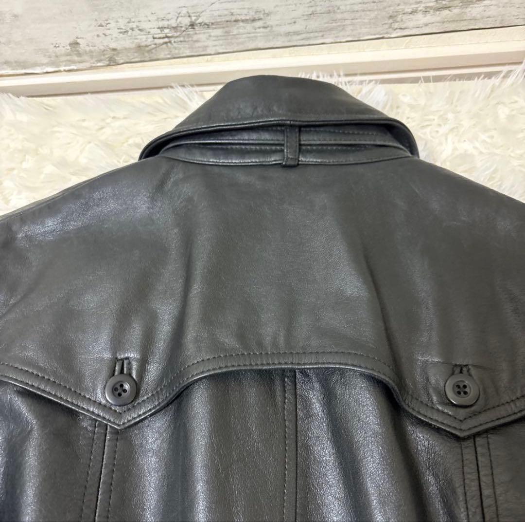 TORNADO MART 本革 レザーロングコート ベルト付き　希少モデル M