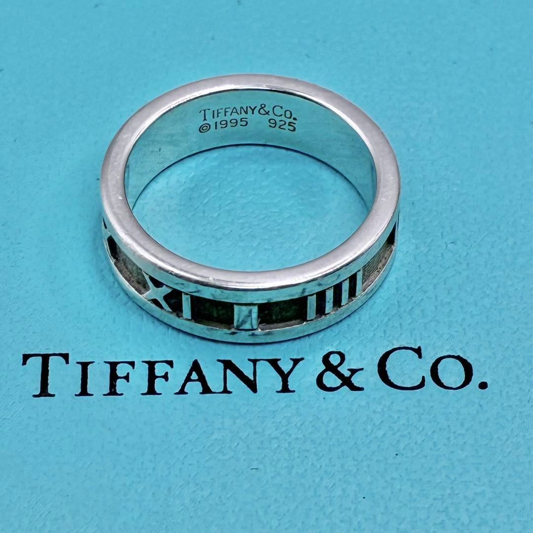 【大きいサイズ】ティファニー 17.5号 アトラスリング 指輪 シルバー 美品