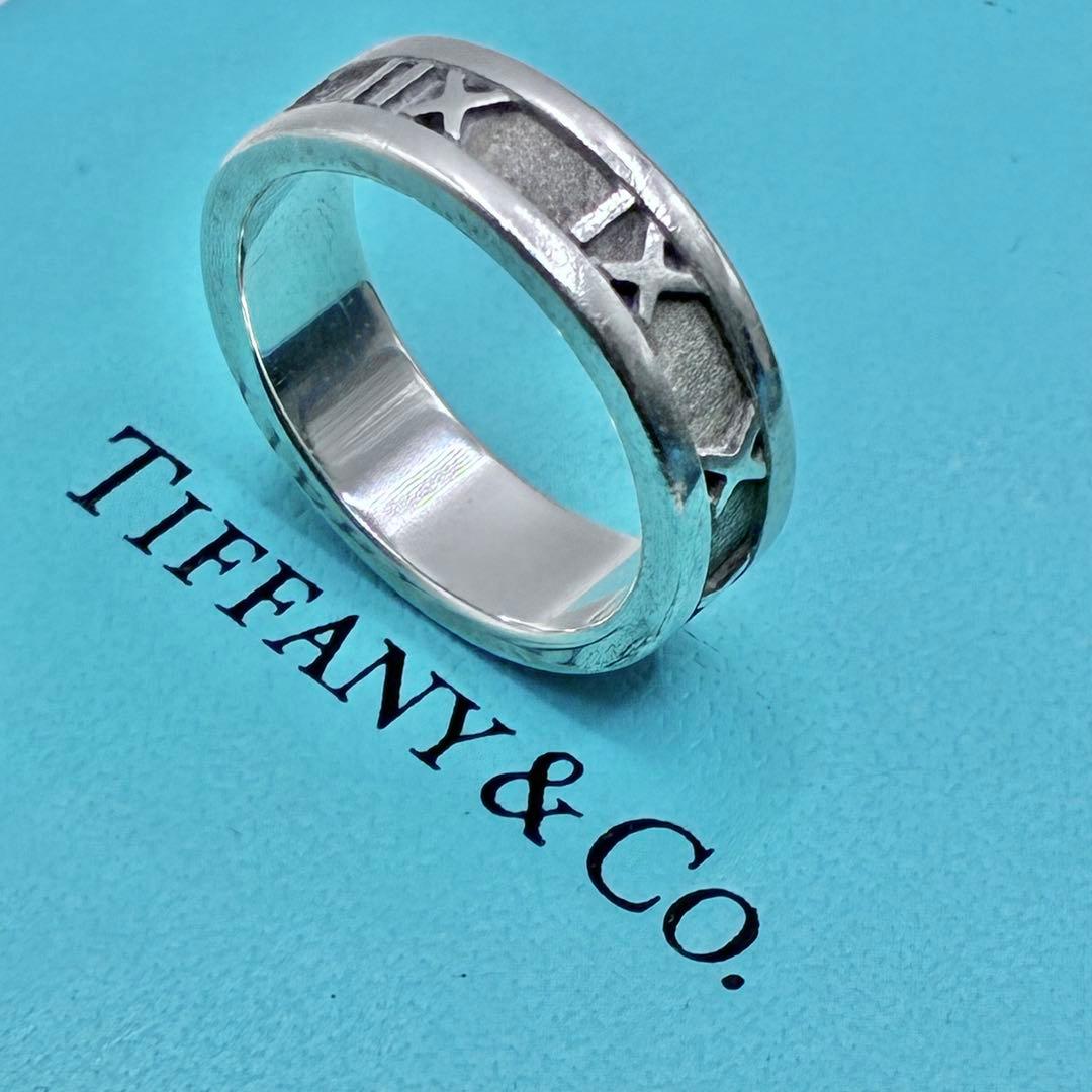 【大きいサイズ】ティファニー 17.5号 アトラスリング 指輪 シルバー 美品
